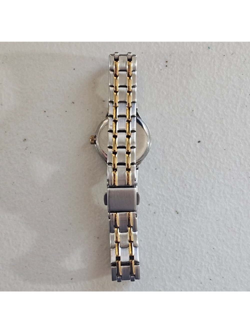 Timex Indiglo WR 50M Quartz Watch Two Tone w/ Date Working Needs Service - Picture 6 of 9